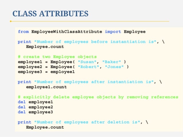 Python Programming - VI. Classes and Objects