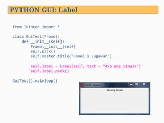 PPT Python GUI Programming (Tkinter) PowerPoint, 52% OFF