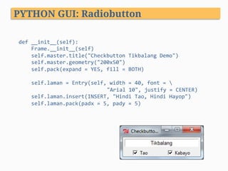 Python Programming - XIII. GUI Programming | PPT