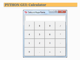 Python Programming - XIII. GUI Programming | PPT