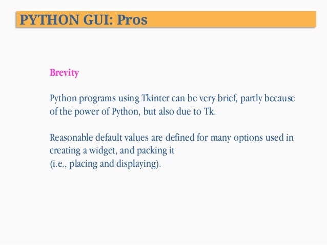 Python Programming - XIII. GUI Programming