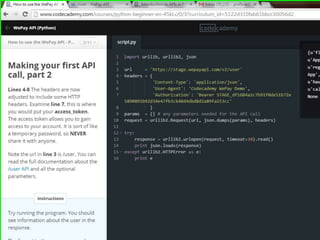Python programming advance lab api we pay
