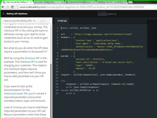 Python programming advance lab api we pay