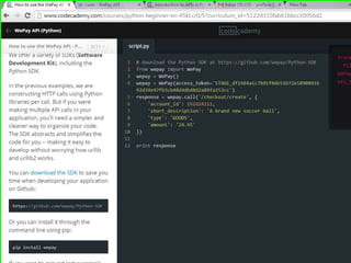 Python programming advance lab api we pay