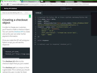 Python programming advance lab api we pay