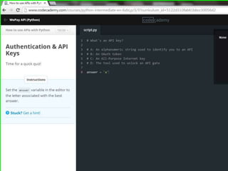 Python programming advance lab api we pay