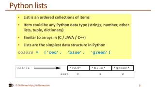 Python Programming Essentials - M12 - Lists | PPT
