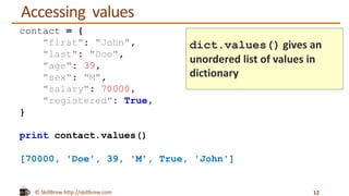 Python Programming Essentials - M14 - Dictionaries | PPT