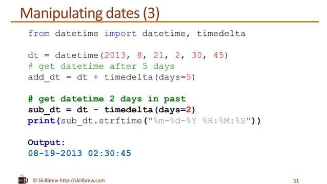 Python Programming Essentials - M23 - datetime module | PPT