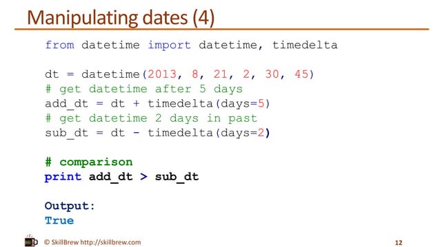 Python Programming Essentials - M23 - datetime module | PPT