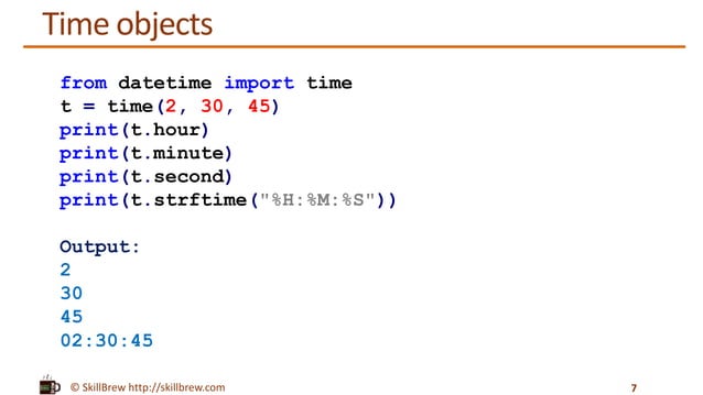 Python Programming Essentials - M23 - datetime module | PPT