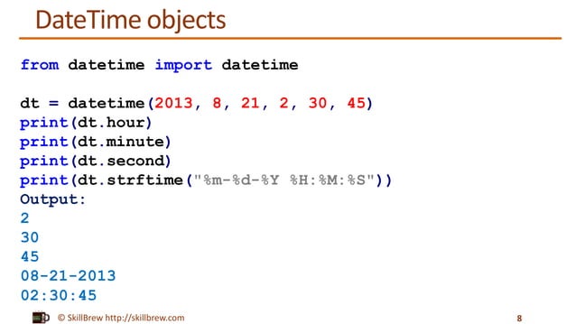 Python Programming Essentials - M23 - datetime module | PPT