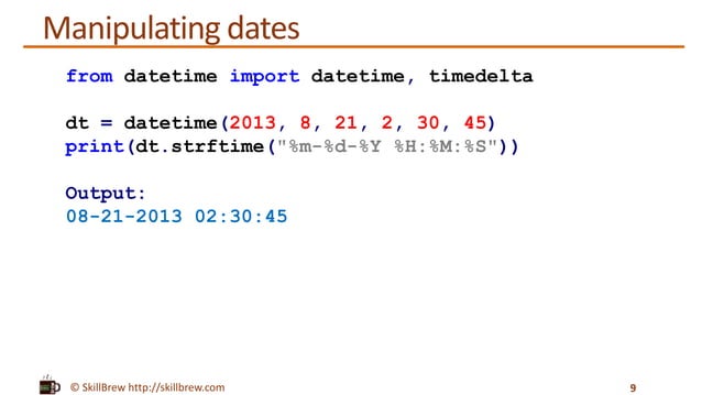 Python Programming Essentials - M23 - datetime module | PPT