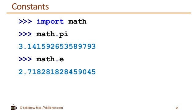 Python Programming Essentials M24 Math Module Python Programming Essentials M24 Math Module
