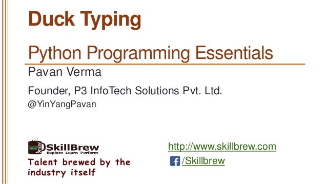 Python Programming Essentials - M33 - Duck Typing