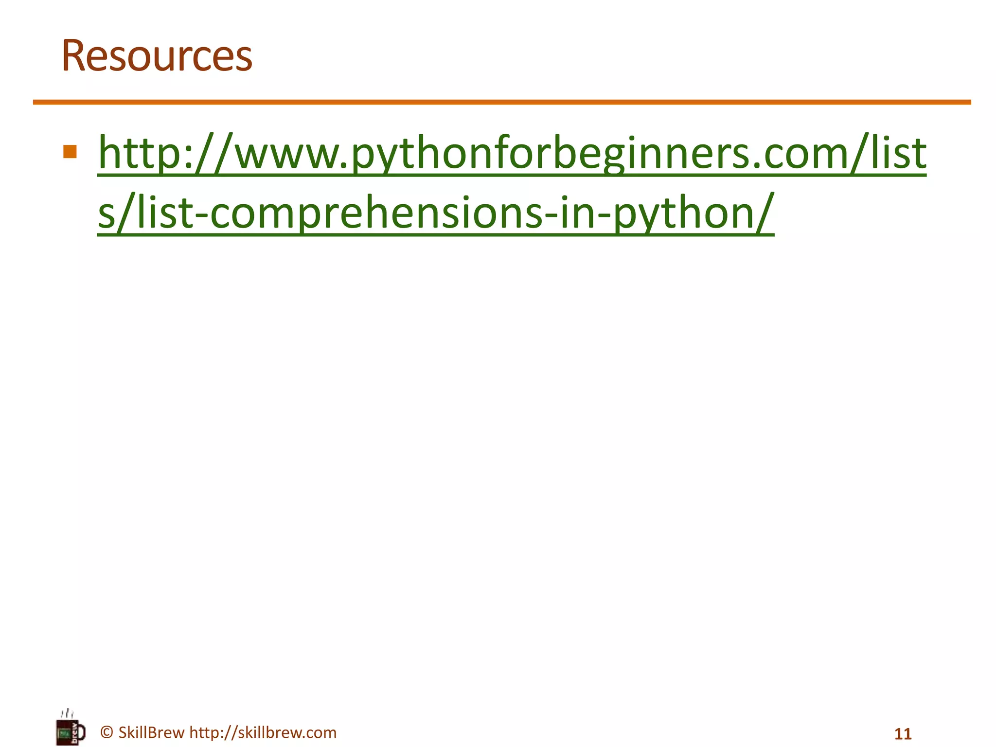 Python Programming Essentials - M34 - List Comprehensions | PPT