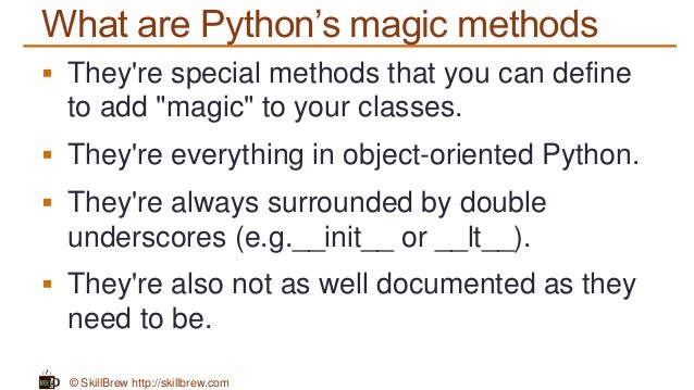 Python Programming Essentials - M41 - Magic Methods