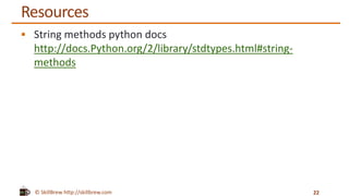 Python Programming Essentials - M8 - String Methods | PPT