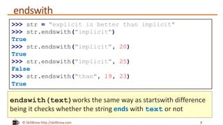 Python Programming Essentials - M8 - String Methods | PPT
