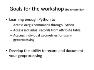 Python Programming for ArcGIS: Part II | PPT