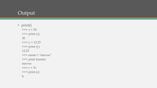 Python programming for Beginners - I | PPT
