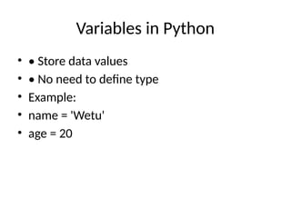 introduction to python for programming using python | PPTX