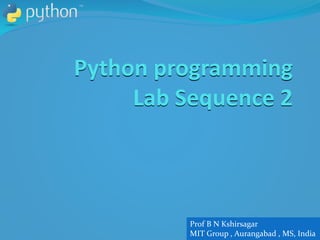 Python programming lab2 | PPT