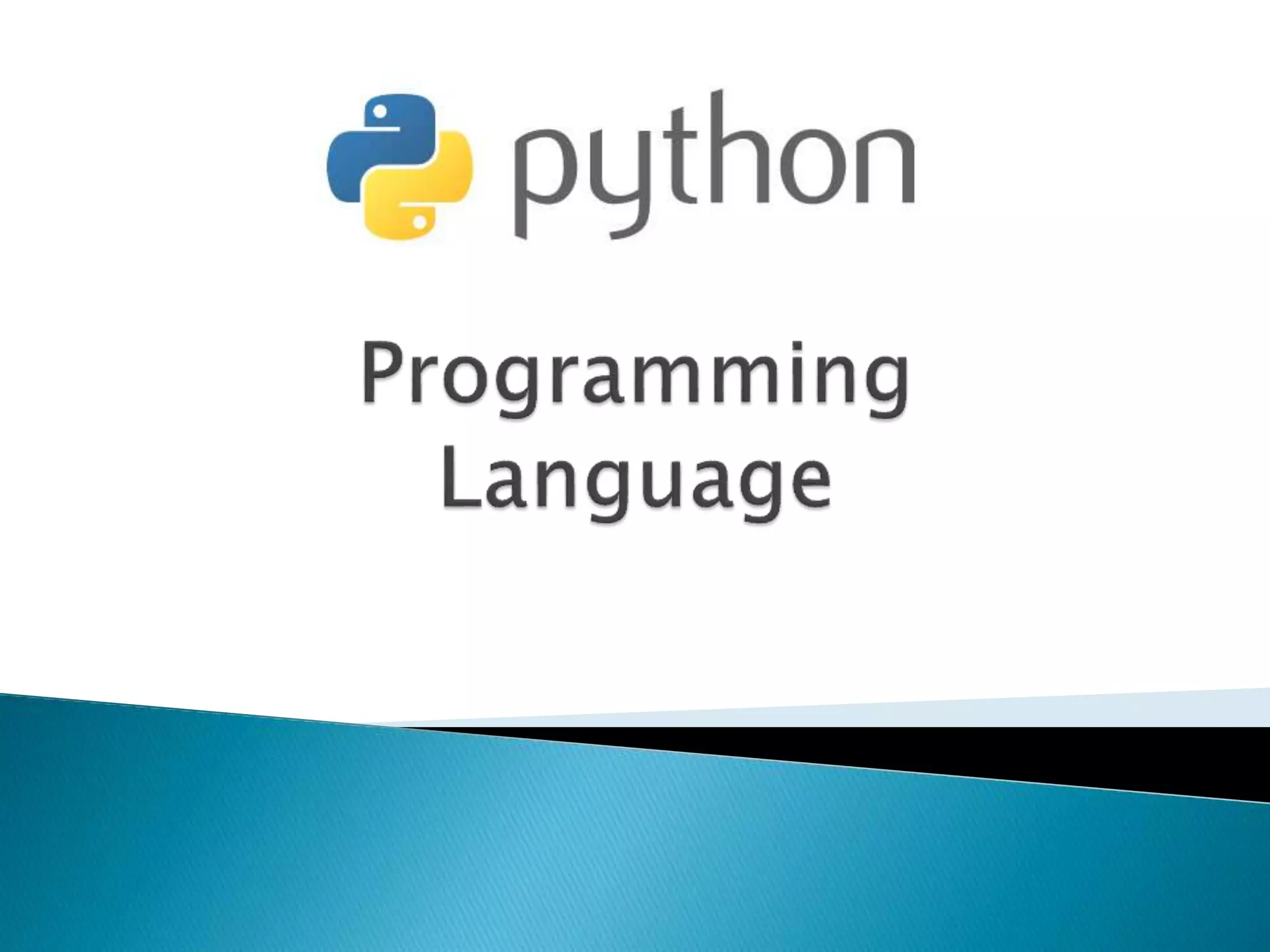 Python programming language | PPT