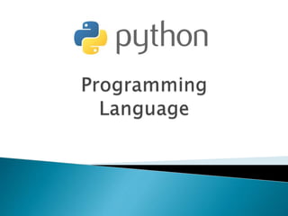 Python programming language | PPT