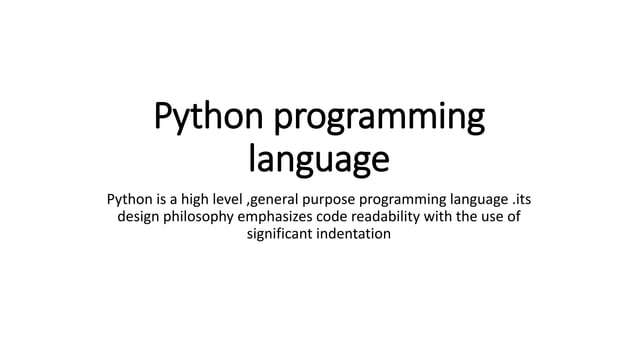 Python programming language.Royal tecptx | PPT