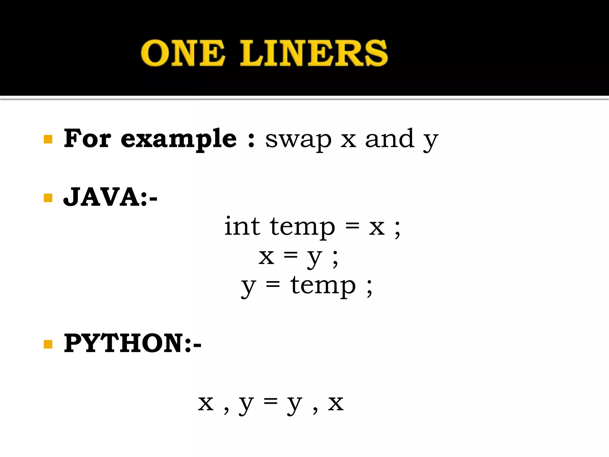 Python programming lanuguage | PPT