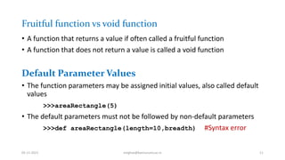 Python programming- Part IV(Functions) | PPT
