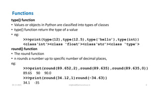 Python programming- Part IV(Functions) | PPT