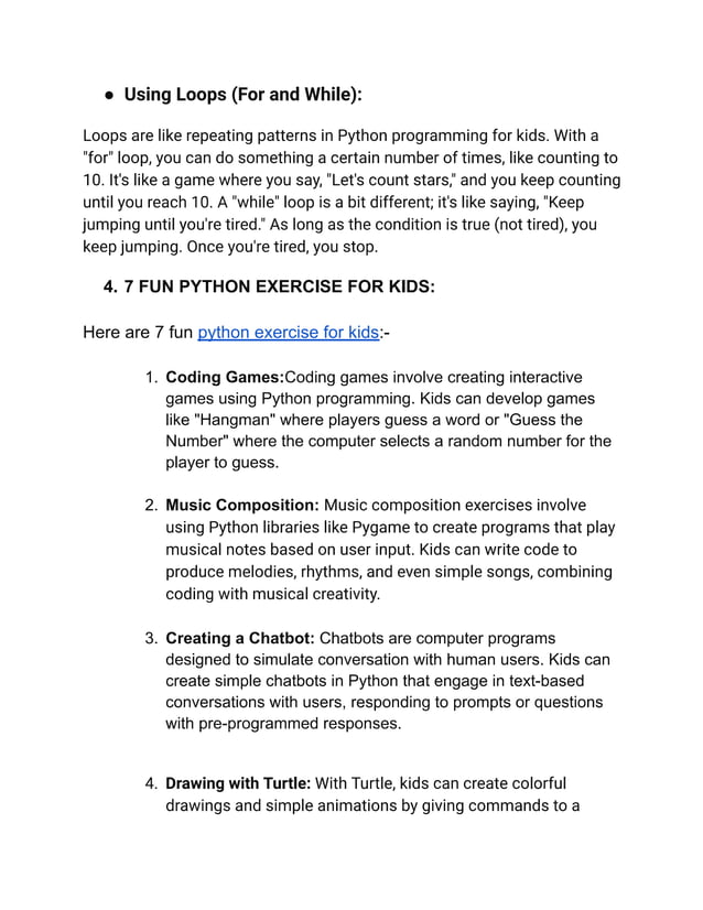 Python Programming for Kids: A Beginning Guide for Coding Students. | PDF