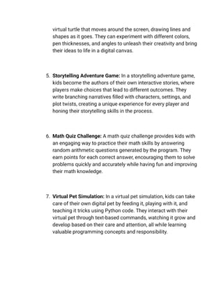 Python Programming for Kids: A Beginning Guide for Coding Students. | PDF