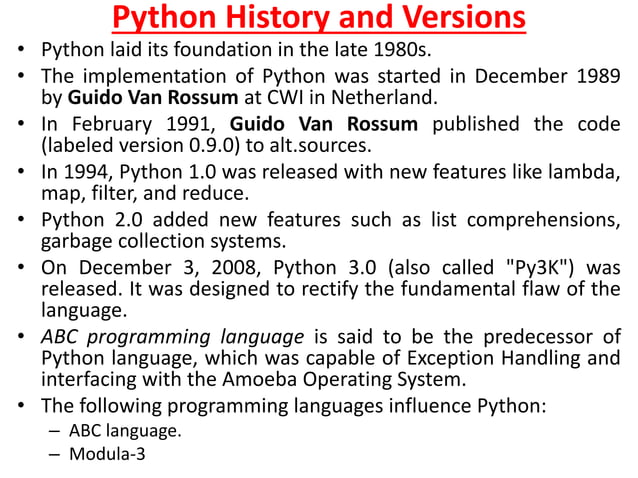Python programming ppt.pptx | Programming Languages | Computing