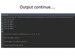 Output continue....
 