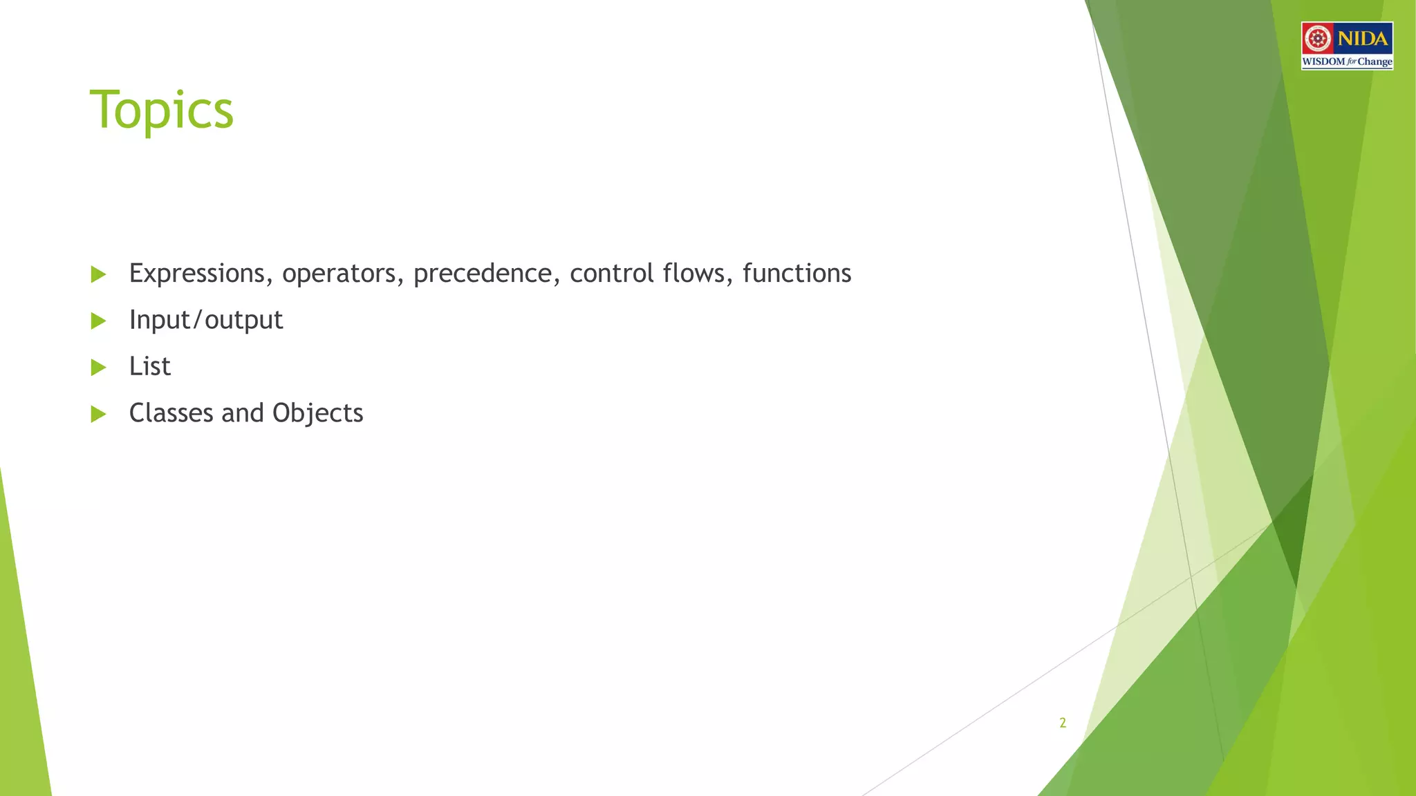 Python programming workshop | PPT