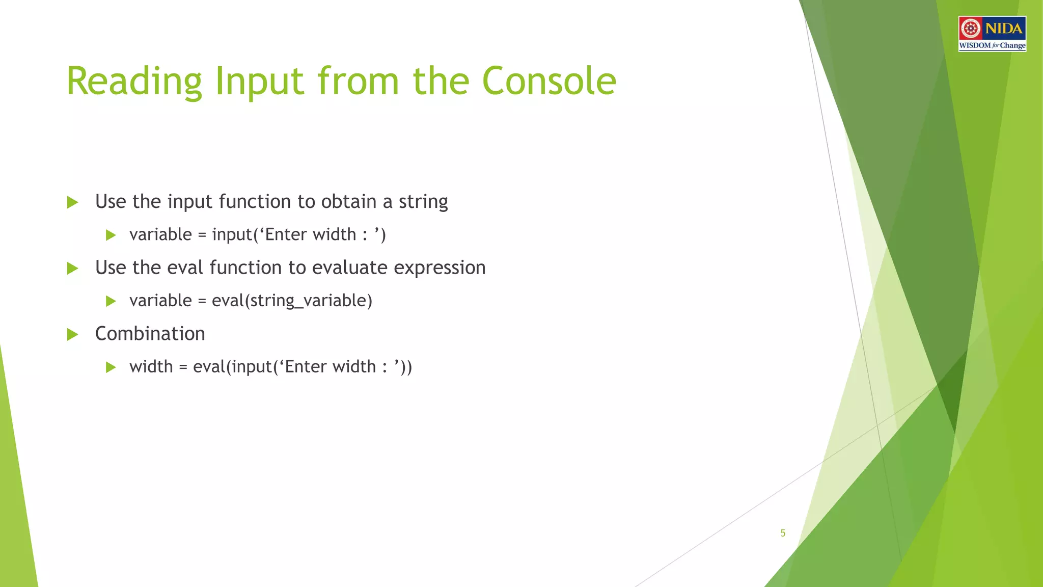 Python programming workshop | PPT