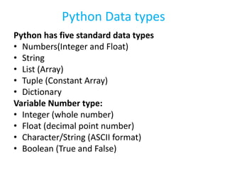 Python programming workshop session 1 | PPT image.