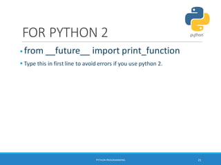 Python programming Workshop SITTTR - Kalamassery | PDF