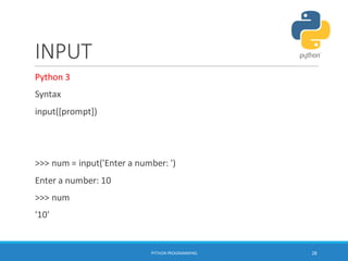 Python programming Workshop SITTTR - Kalamassery | PDF