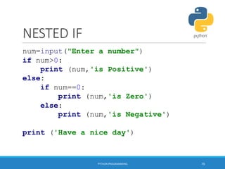 Python programming Workshop SITTTR - Kalamassery | PDF