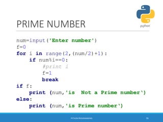 Python programming Workshop SITTTR - Kalamassery | PDF
