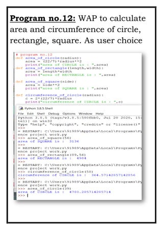 PYTHON PROGRAMS | PDF