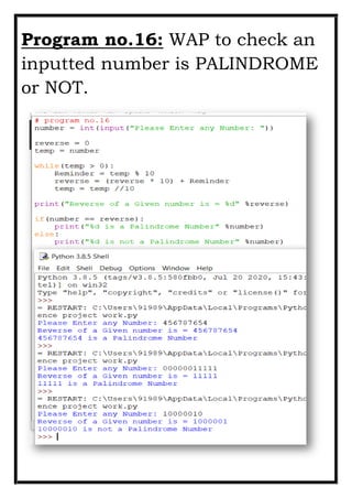 PYTHON PROGRAMS | PDF