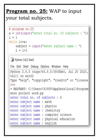 PYTHON PROGRAMS | PDF