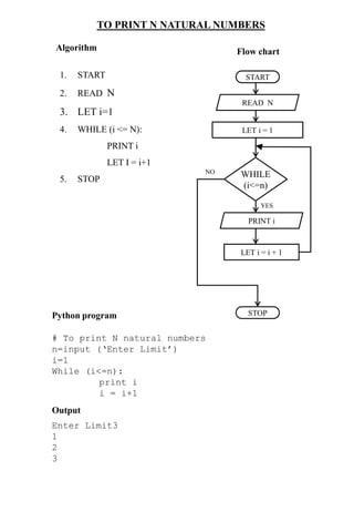 Python programs - first semester computer lab manual (polytechnics ...