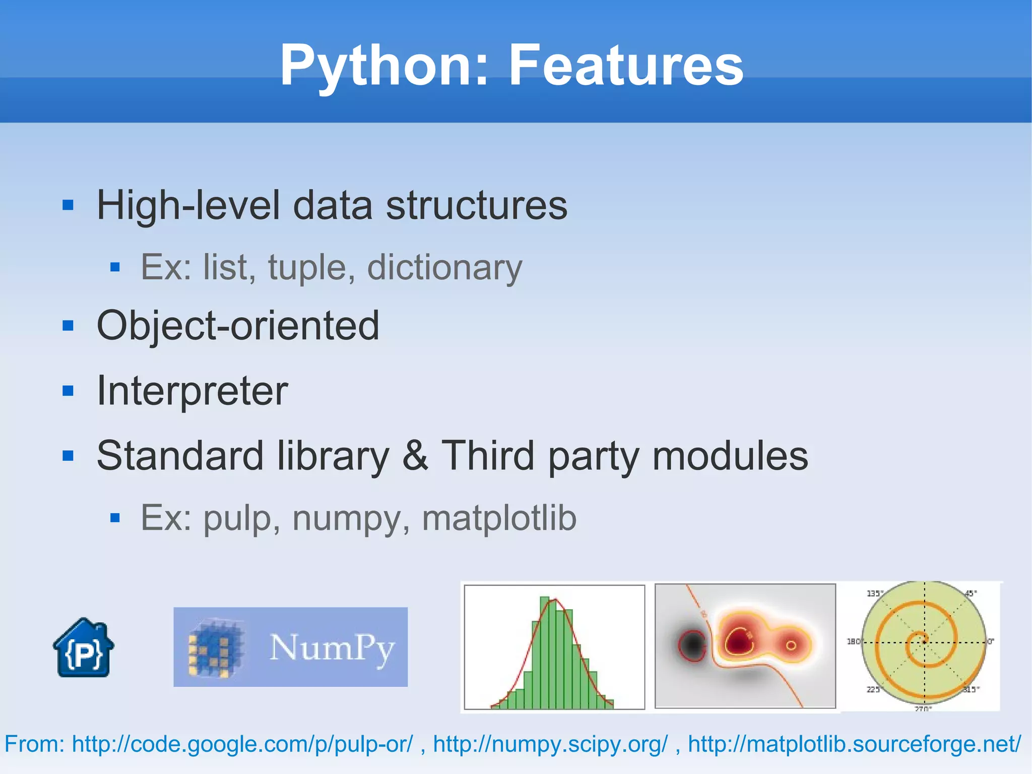 Tutorial: Python, PuLP and GLPK | PPT