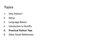 Python and Pytorch tutorial and walkthrough | PPT
